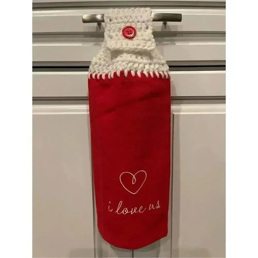 Crochet Top Kitchen Towel- I Love Us